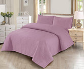 3 PCS Bedspread Set Dusty Lavender